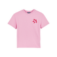 Beflocktes Turtle Heart Tahiti T-Shirt aus Bio-Baumwolle für Mädchen Petunia Vorderansicht