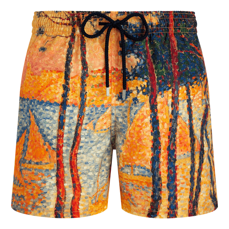 Men 360 Swim Shorts Voile Et Pins - Swimming Trunk - Moopea - Yellow - Size XL - Vilebrequin