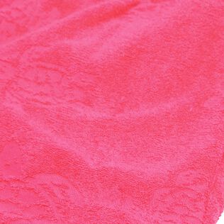 Pantalón corto en tejido terry de jacquard con estampado Turtle para niña Buganvilla detalles vista 4