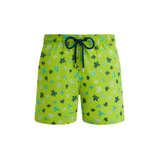 Bañador con bordado Ronde des Tortues para hombre - Edición limitada Lime vista frontal