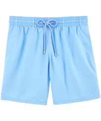 Men Swimwear Solid Sky blue front view