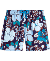 Tropical Turtles Stretch-Badeshorts für Jungen Midnight Vorderansicht