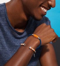 Men Sailor Cord Bracelet - Vilebrequin x Gas Bijoux Apricot front worn view