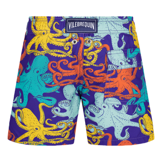 Boys Swim Shorts Octopussy Purple blue back view