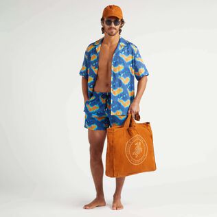 Kurze Bathymétrie des Oceans Saint Barthélemy Stretch-Badeshorts für Herren Palace Details Ansicht 1