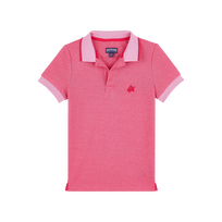 男童纯色棉质变色 Polo 衫 Petunia 正面图