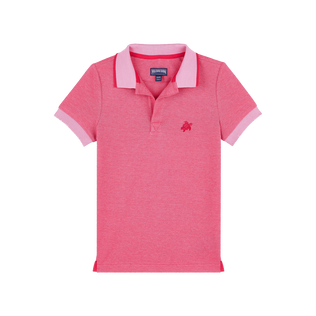 男童纯色棉质变色 Polo 衫 Petunia 正面图