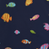 Men Swim Shorts Embroidered Fishy Dance - Limited Edition Navy 