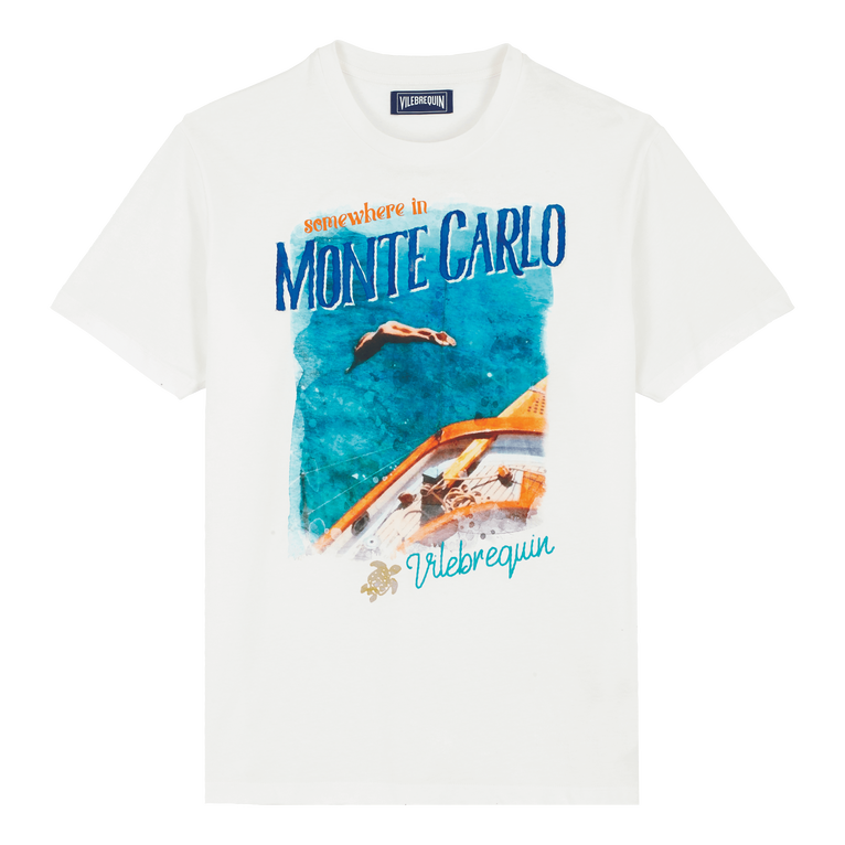Men Cotton T-shirt Monte Carlo - Portisol - White - Size XL - Vilebrequin