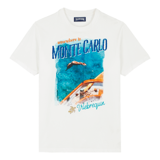 T-shirt en coton homme Monte Carlo Off white vue de face