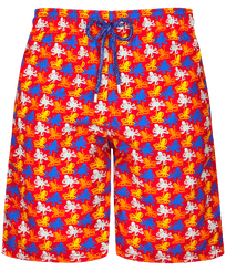 Maillot de bain long homme Micro Poulpes Coquelicot vue de face