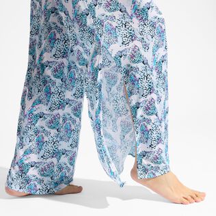 Women Viscose Crepe Beachjama Bottom Isadora Fish White details view 2
