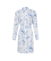 Robe chemise en viscose femme Medusa and Shells Blanc vue de face