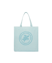 Unisex Linen Beach bag Solid Pacific front view