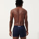 男士 Micro Carreaux 羊毛泳裤 - Vilebrequin x Highsnobiety 合作款 Navy 背面穿戴视图