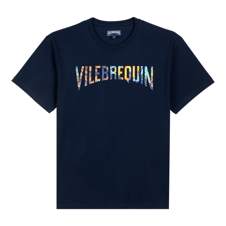 Men Organic Cotton Oversized T-shirt Poulpes Tie And Dye - Tee Shirt - Tareck - Blue - Size XXXL - Vilebrequin