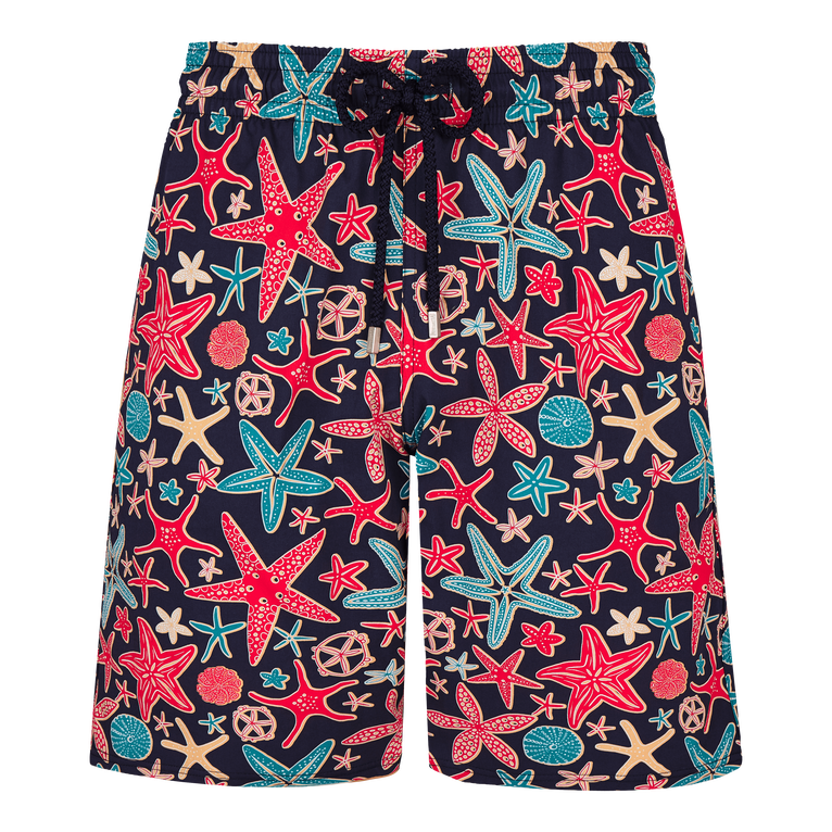 Men Stretch Swim Shorts Holistarfish - Okorise - Blue - Size L - Vilebrequin
