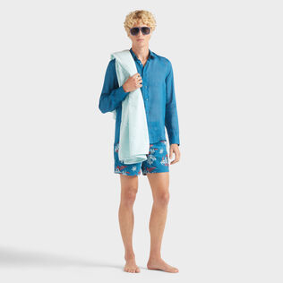 Flowers Power Badeshorts mit Stickerei für Herren Peacock Details Ansicht 1