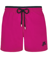 男士 Bicolore 双色纯色游泳短裤 Crimson purple 正面图