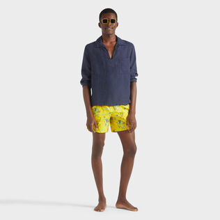 Men Swim Trunks Embroidered Medusa Flowers - Limited Edition Sun details view 3