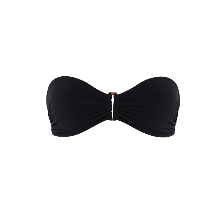 Vilebrequin Solid Ring Bandeau Bikini Top In Black