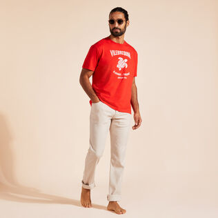 T-shirt en coton imprimé en gomme homme Coquelicot vue de détail 1