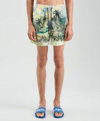 Men Swim Trunks Graffiti Jungle 360- Vilebrequin x Palm Angels Sycamore front worn view