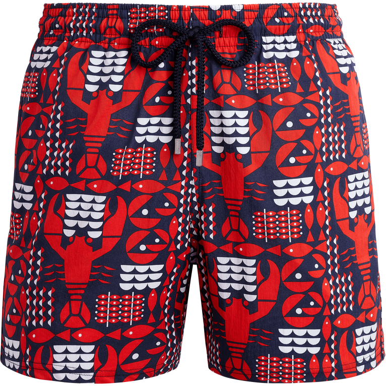 Graphic Lobsters Stretch-badeshorts Für Herren - Moorise - Blau - Größe XS - Vilebrequin