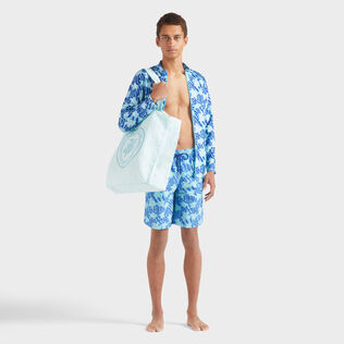 Lange Badeshorts mit Ronde Des Tortues-Logo für Herren Blue topaz Details Ansicht 1