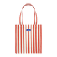 Men Linen Tote Bag Stripes - Vilebrequin x St Regis Sugar switzle front view Men Linen Tote Bag Stripes - Vilebrequin x St Regis Sugar switzle front view