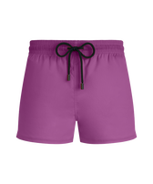 Men Swimwear Short and Fitted Stretch Solid Pink dahlia front view