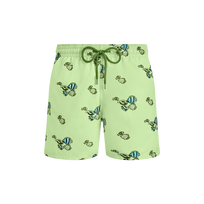 Bañador con bordado Fishy Vibes para hombre Macaroon vista frontal