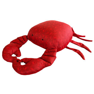 Cojín rojo en forma de cangrejo con estampado Crabs And Lobsters Amapola vista frontal