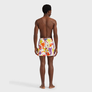 Men Stretch Short Swim Shorts Spray Paint - VBQ x Palm Angels Porcelain 背面穿戴视图