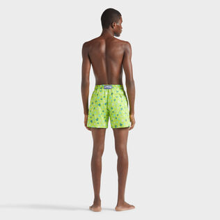 Bañador con bordado Ronde des Tortues para hombre - Edición limitada Lime vista trasera desgastada