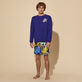 Men Wool and Cashmere Crewneck Sweater Turtle Ink front worn view