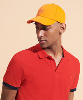 Unisex Cap Solid Carrot front worn view