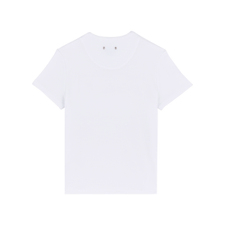 中性纯色毛圈布 T 恤 White 后视图