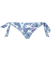 Women Side Tie Bikini Bottom Isadora Fish White front view