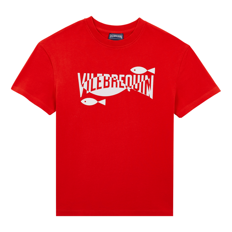 Boys Organic Cotton T-shirt - Tee Shirt - Gabin - Red - Size 12 - Vilebrequin