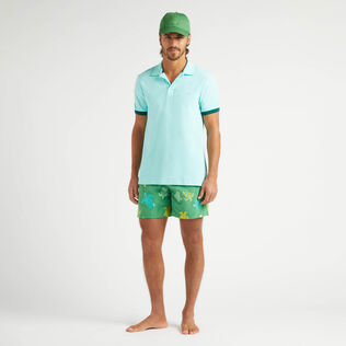 Maillot de bain homme brodé Tortue Multicolore Jungle vue de détail 1