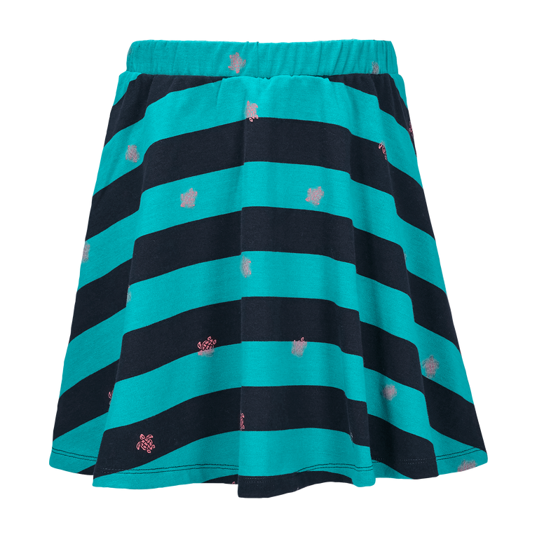 Gonna Bambina In Cotone Navy Stripes - Gonna - Gulipa - Verde