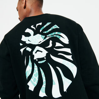 Sweatshirt homme en coton imprimé Turtles - Vilebrequin x BAPE® BLACK Noir vue de détail 2