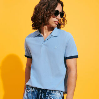 Men Cotton Pique Polo Shirt Solid Divine 细节视图1