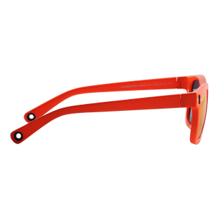 Kids Sunglasses Solid Neon orange back worn view