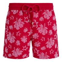 Bañador con estampado Flocked Turtle Heart Tahiti para hombre Grosella vista frontal
