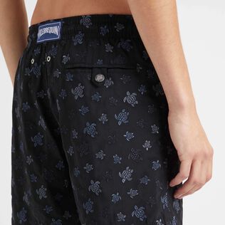 Men Swim Shorts Embroidered Ronde des Tortues - Limited Edition Black details view 2