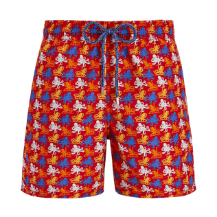 Men Swim Trunks Micro Poulpes Poppy red front view