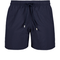 Bañador de color liso para hombre Azul marino vista frontal