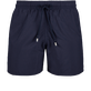 Bañador de color liso para hombre Azul marino vista frontal